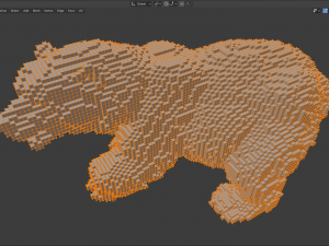 voxel bear 3Dプリントモデル