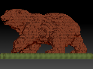 voxel bear 3Dプリントモデル