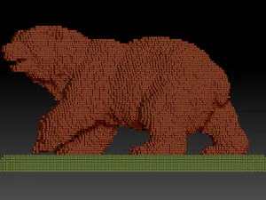 voxel bear 3D Print Model