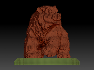 voxel bear 3Dプリントモデル