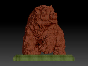 voxel bear 3D Print Model
