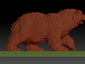 voxel bear 3Dプリントモデル