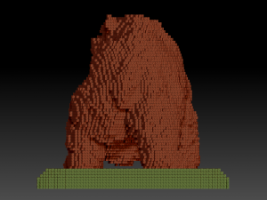 voxel bear 3Dプリントモデル