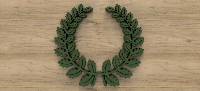 oak wreath 3D-Modell .c4d .max .obj .3ds .fbx .stl .blend 