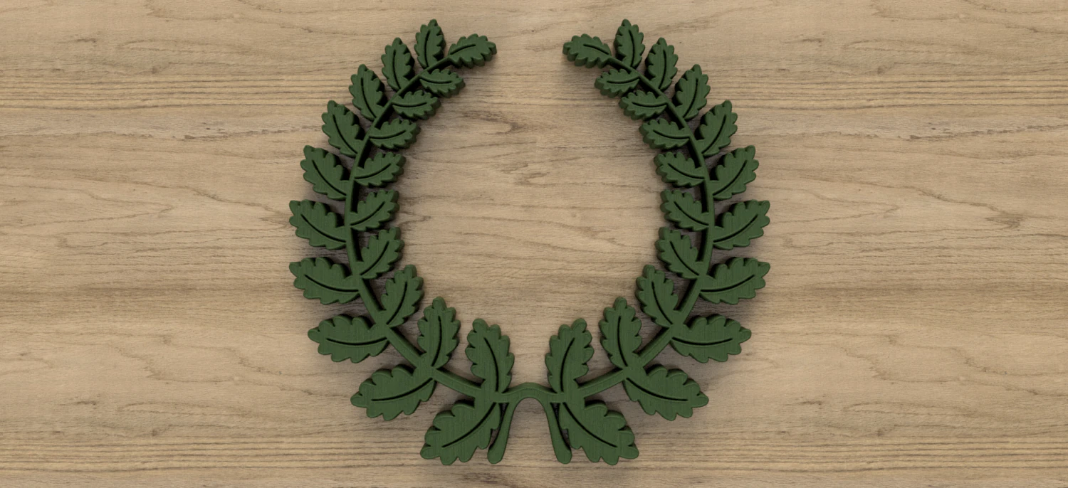 oak wreath 3D Model .c4d .max .obj .3ds .fbx .stl .blend 