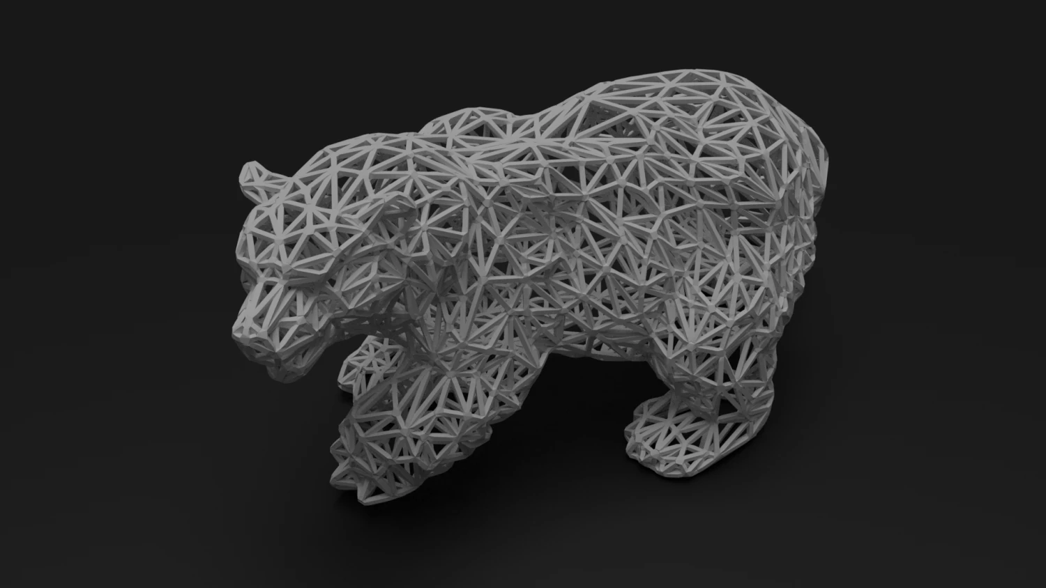 low poly bear 3D Model .c4d .max .obj .3ds .fbx .stl .blend 