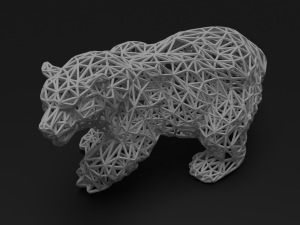 low poly bear 3D Model