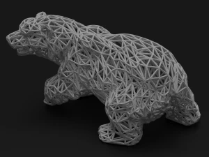 low poly bear 3D Model