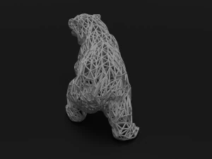 low poly bear 3D Model