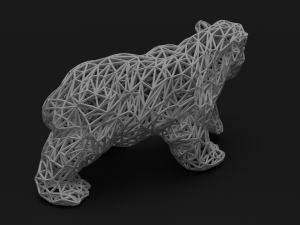 low poly bear 3D Model