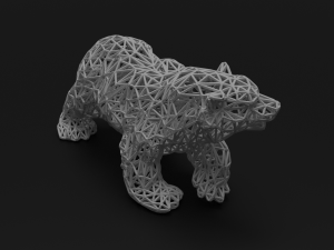 low poly bear 3D Model