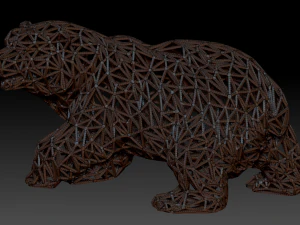 low poly bear 3D Model