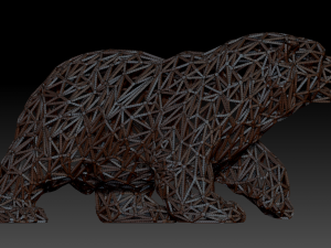 low poly bear 3D Model