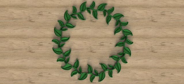 wreath of leaves Modelo 3D .c4d .max .obj .3ds .fbx .stl .blend 