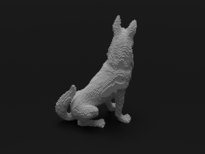 voxel dog Modello 3D