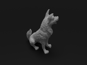 voxel dog Modello 3D