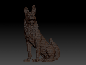 voxel dog Modello 3D