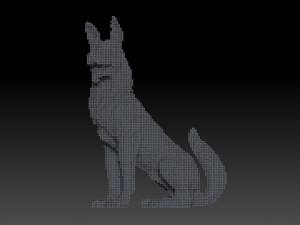 voxel dog Modello 3D