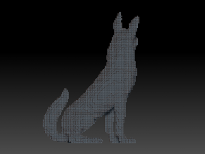 voxel dog Modello 3D