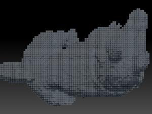 voxel dog Modello 3D