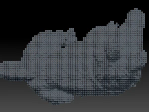 voxel dog 3D Model