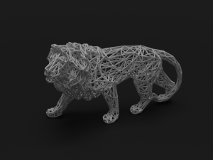 low poly lion 3D Model
