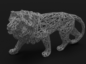 low poly lion 3D Model