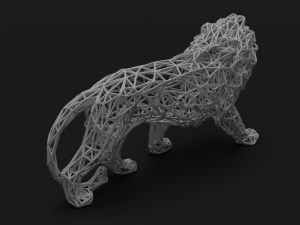 low poly lion 3D Model