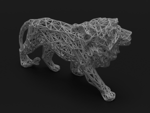 low poly lion 3D Model