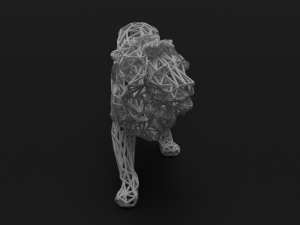 low poly lion 3D Model