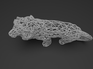 low poly lion 3D Model