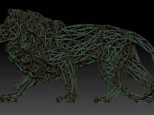 low poly lion 3D Model