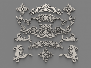 ornament collection 2 Model 3D