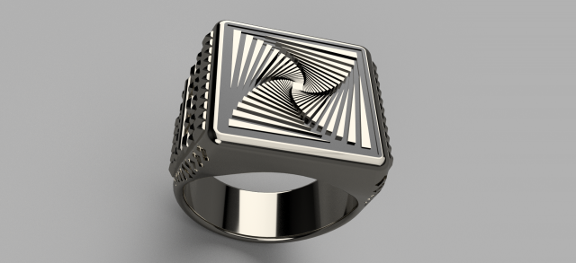 spiral ring Model 3D .c4d .max .obj .3ds .fbx .stl .blend 