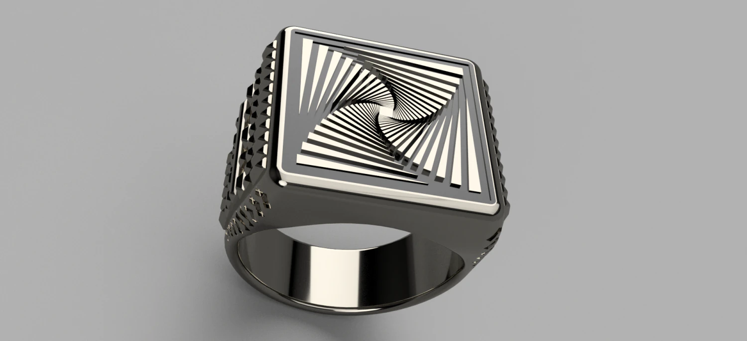 spiral ring 3D Model .c4d .max .obj .3ds .fbx .stl .blend 