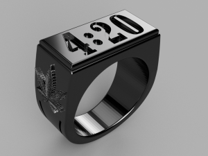 time to weed ring 3D Model