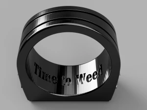 time to weed ring 3D Model
