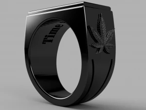 time to weed ring 3D Model