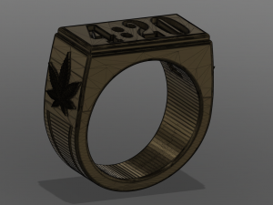 time to weed ring Model 3D