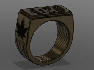 time to weed ring 3D Model
