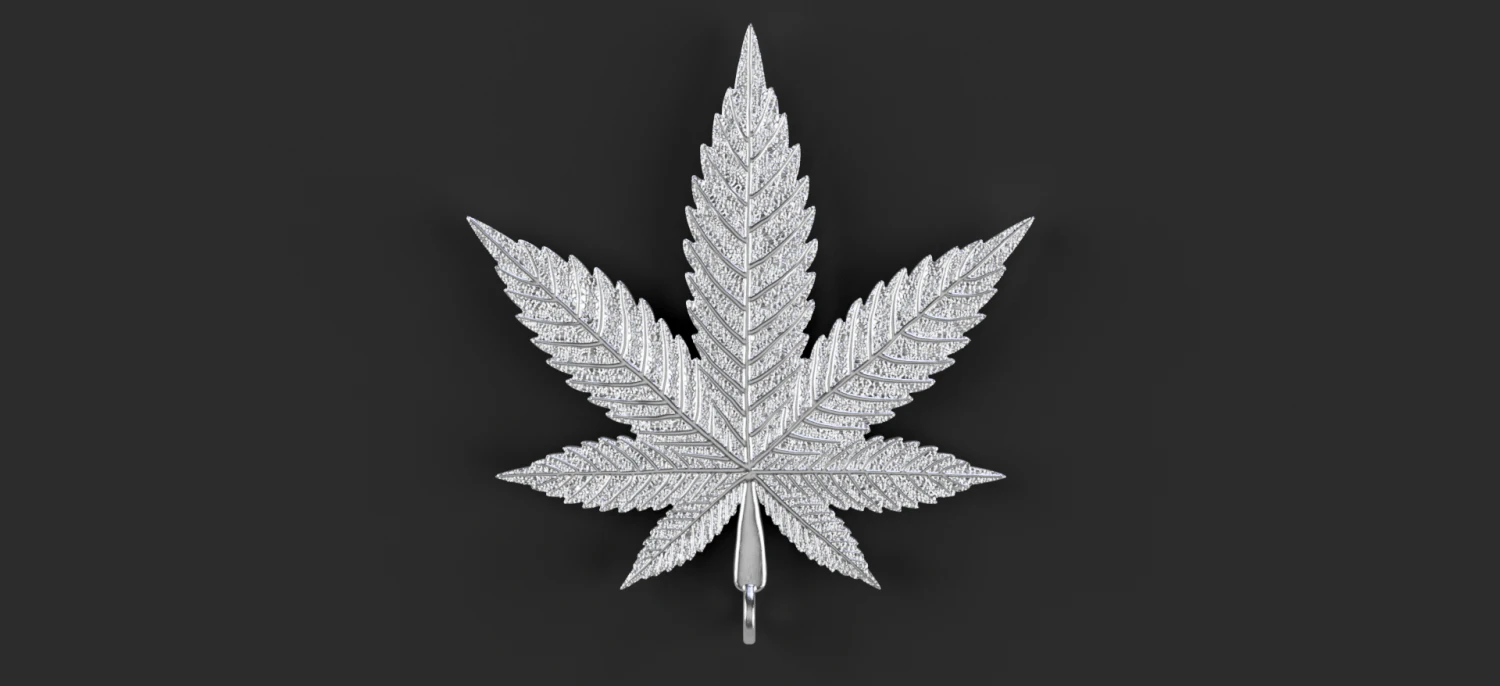 marijuana pendant 3D Print Model .c4d .max .obj .3ds .fbx .stl .blend 