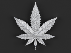 marijuana pendant 3D Print Model