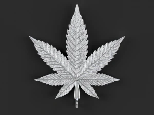 大麻吊坠 3D 打印模型