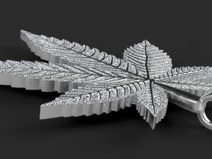 marijuana pendant 3D Print Model