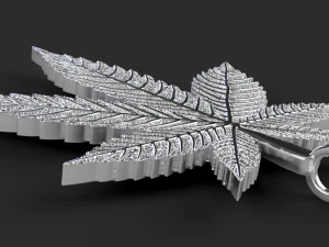 marijuana pendant 3D Print Model