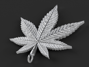 marijuana pendant 3D Print Model