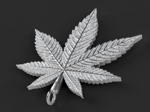 marijuana pendant 3D Print Model