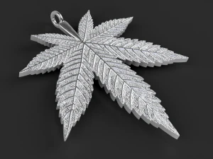 marijuana pendant 3D Print Model