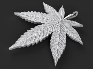 marijuana pendant 3D Print Model