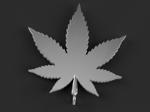 marijuana pendant 3D Print Model